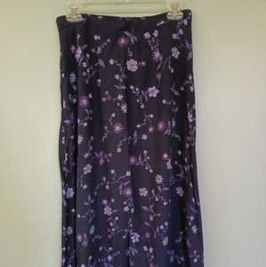 Vintage Studio long navy blue and purple skirt